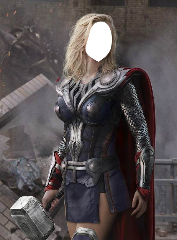 Thor femme Photo frame effect