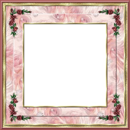 cadre fleur rose Photo frame effect
