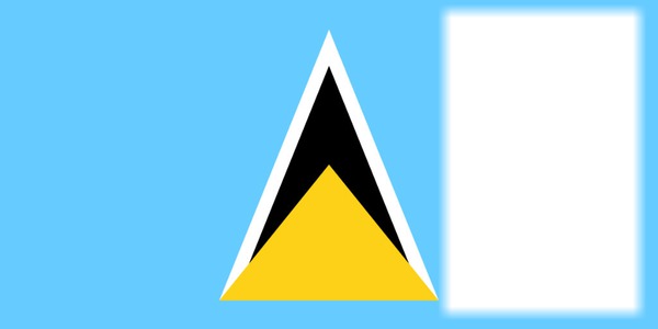 St. Lucia flag フォトモンタージュ