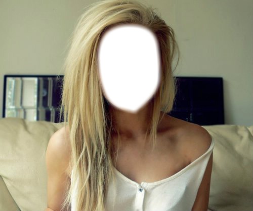 Fille blonde Swaag Fotomontage