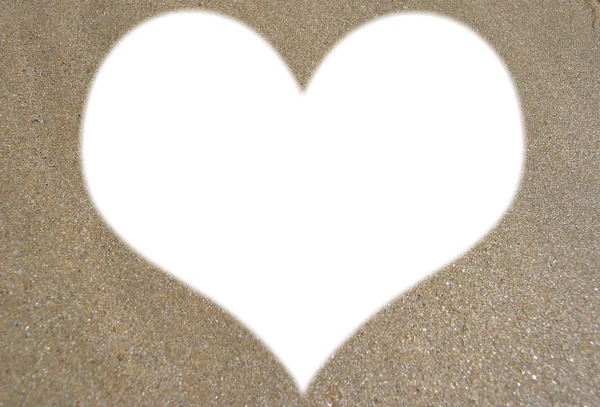 sable avec coeur Φωτομοντάζ
