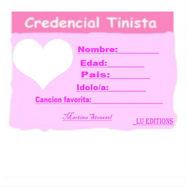 Credencial de Tini (1 foto de Tini) Fotomontagem