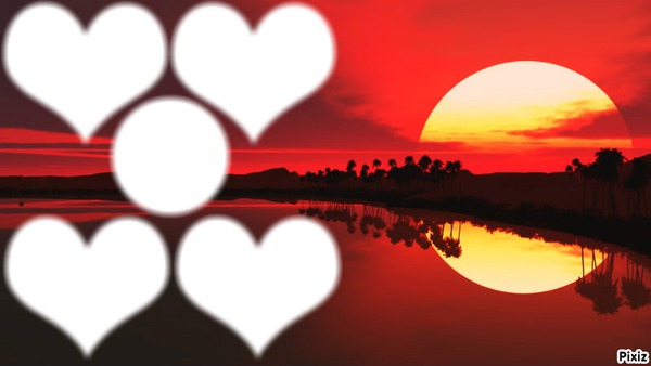 Coeur de Tiare Tahiti Photo frame effect