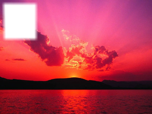 le coucher du soleil Фотомонтажа
