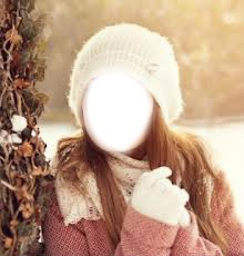 femme hiver Fotomontasje