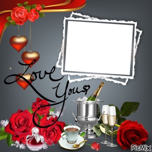 cadre i love  you Montage photo