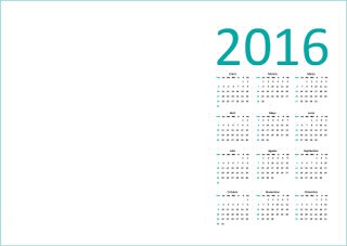calendario 2016 フォトモンタージュ