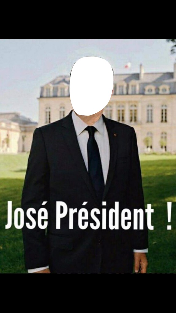 José président Photo frame effect