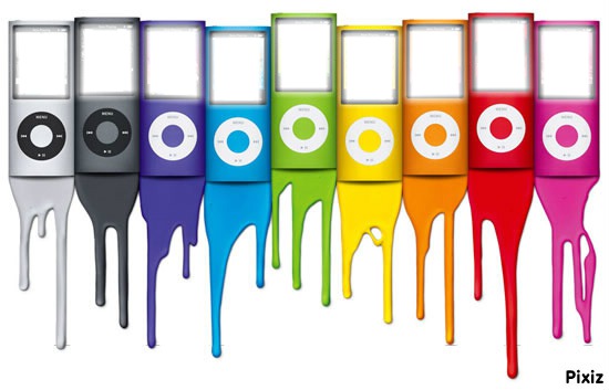 ipod nano multicolores Fotomontaggio