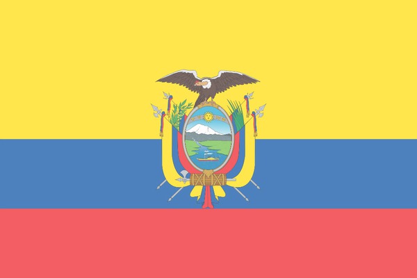 Ecuador flag Photomontage
