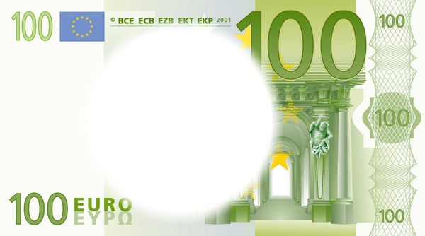 100 Euro フォトモンタージュ