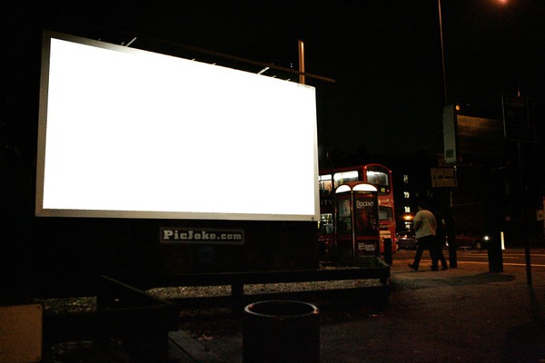 Night Billboard Fotomontaggio