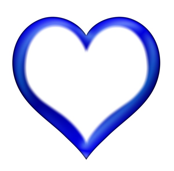 coração azul Fotomontáž
