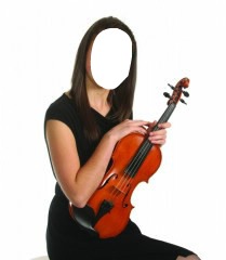 femme au violon Montage photo