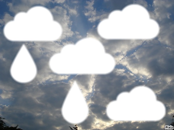 nuages et pluie Fotomontasje