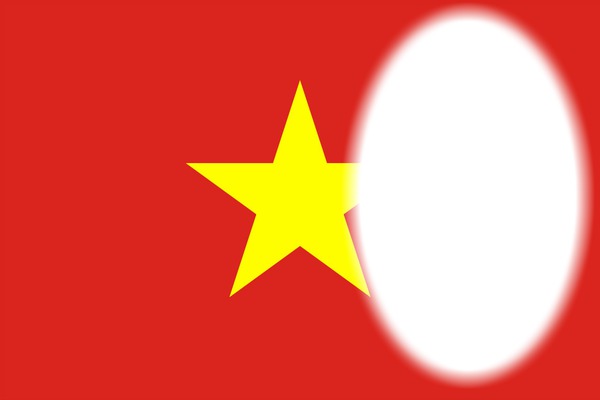 Vietnam flag Valokuvamontaasi