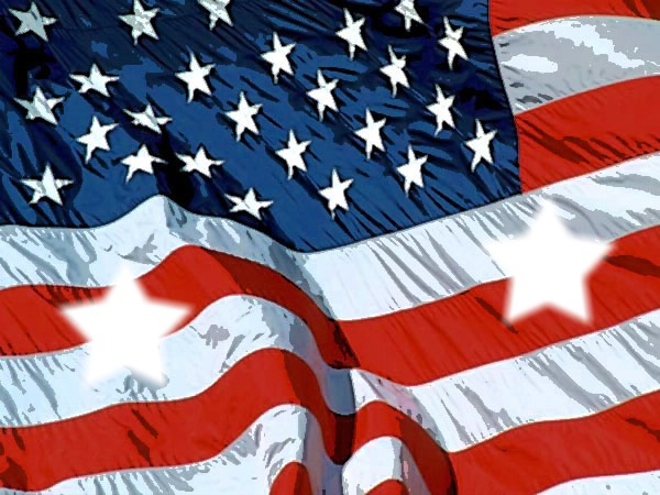 american flag Photo frame effect