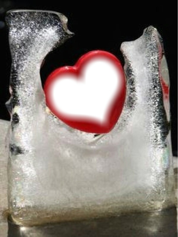 corazon en hielo Montaje fotografico
