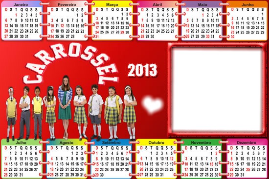 Calendário dos Carrossel(Criado da Página Do Facebook Eu Amo Carrossel)! Fotomontage