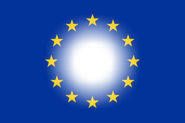 Europe flag Montaje fotografico
