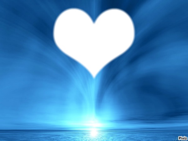 coeur de bleu ocean Fotomontage