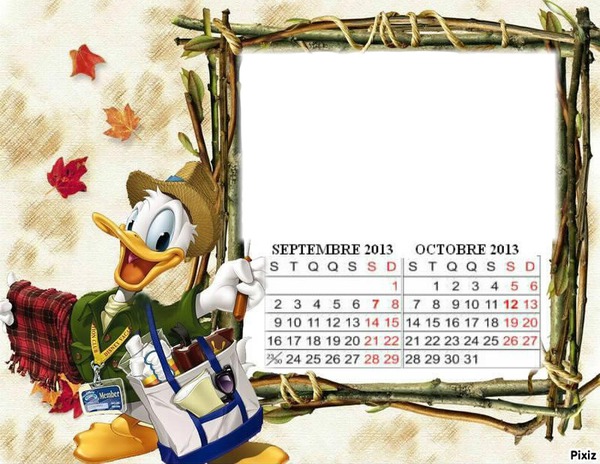 CALENDRIER SEPTEMBRE OCTOBRE 2013 Fotomontaż