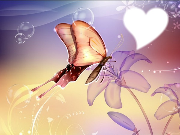 Mariposa hermosa Fotomontáž