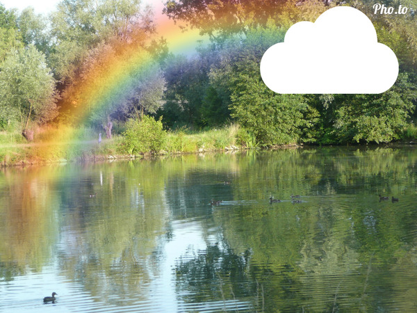 arc en ciel aux étangs à Biezeveld Fotomontáž