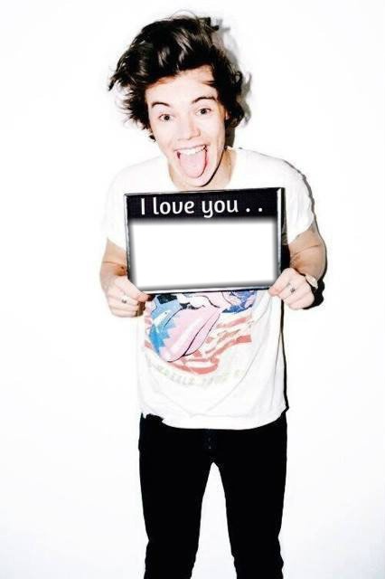 Harry Styles 'I love you' Fotoğraf editörü