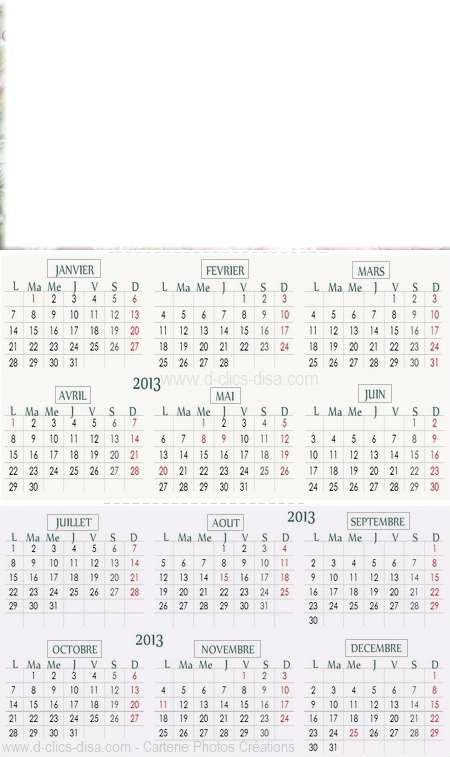 calendrier 2013 Fotomontáž