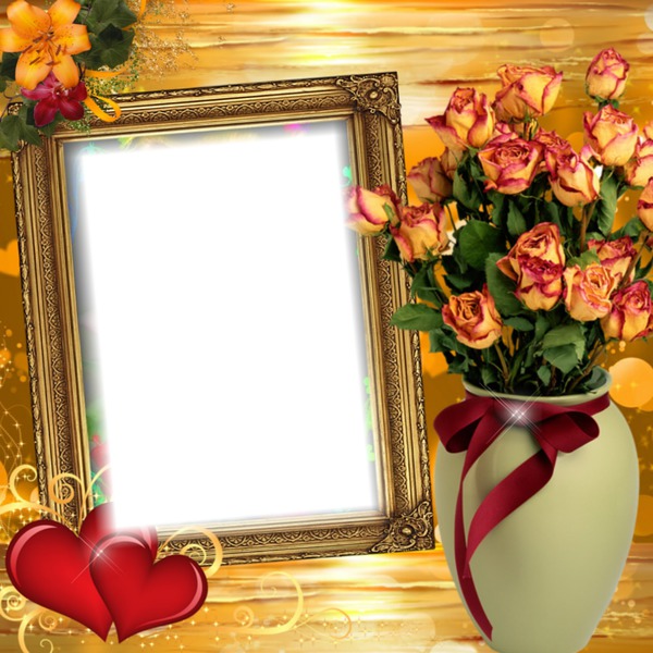 Cadre bouquet Photo frame effect