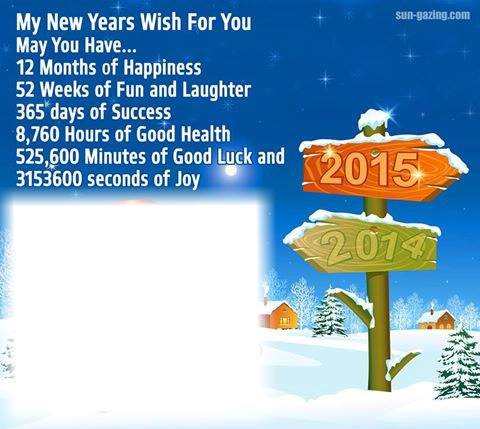 new year wishes for you Photo frame effect