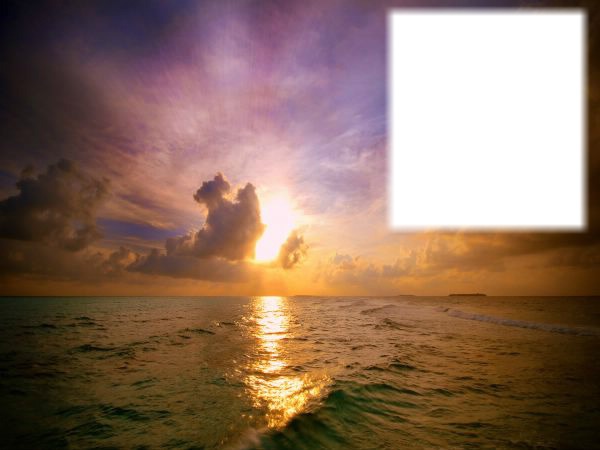 Coucher de soleil et mer Fotomontage