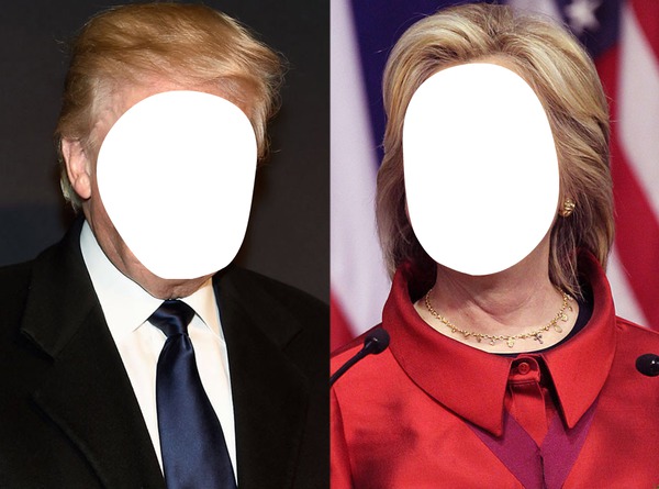 Trump y Clinton Montaje fotografico