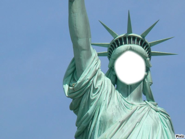 Visage de la statue de la liberté Photo frame effect