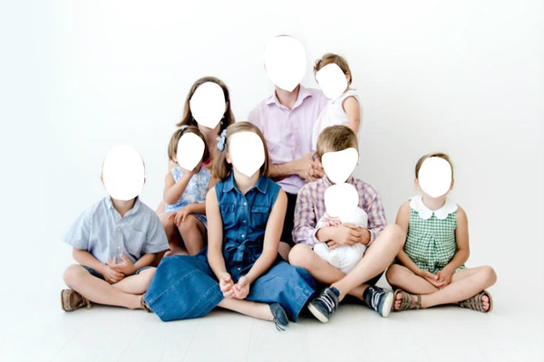 Famille nombreuse Photomontage