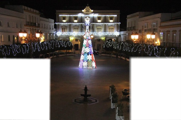 plaza ayuntamiento medina sidonia navidad Фотомонтажа