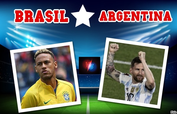 final argentina  vs  brasil Photo frame effect
