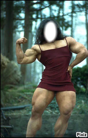 meuf muscle Fotomontage