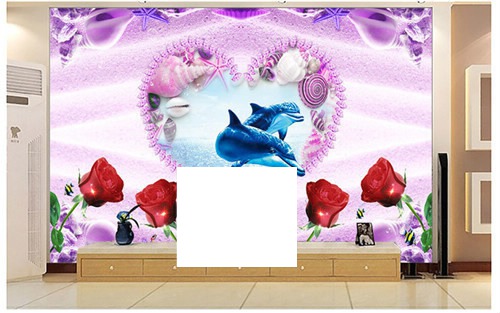 beautiful dolphin-hdh 1 Photo frame effect