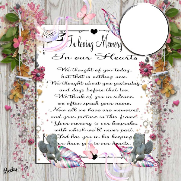in our hearts Photo frame effect