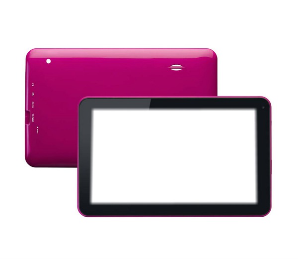 tablet rosa Fotomontage
