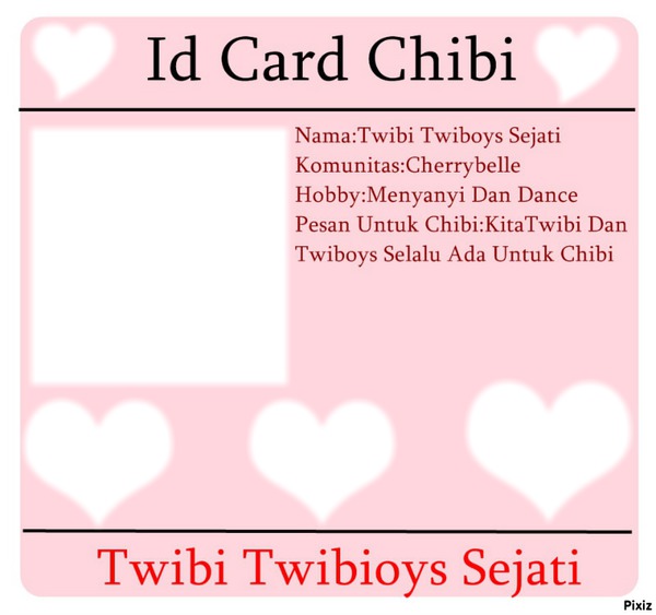 Id Card Chibi Dan TwibiBoys Fotoğraf editörü