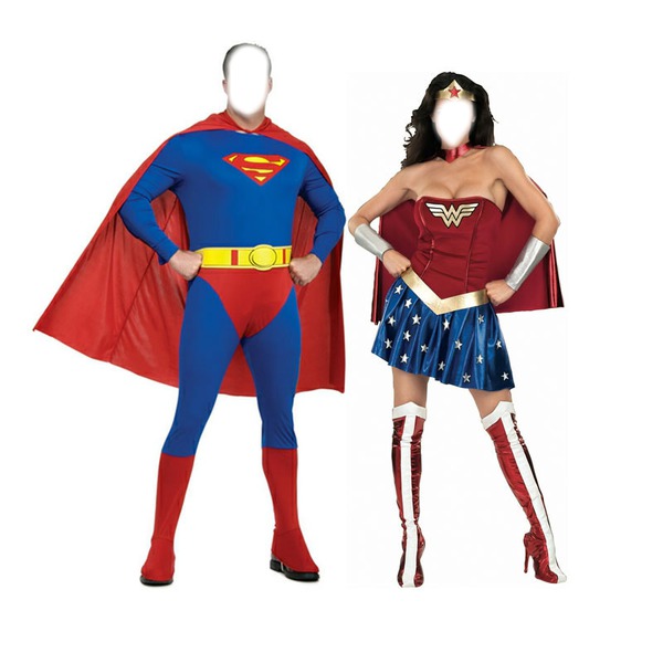 wonderwoman et superman Montaje fotografico