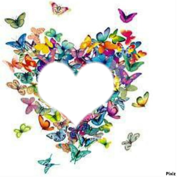 coeur de papillons Montaje fotografico