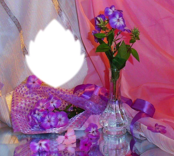 Fleurs violettes Montaje fotografico