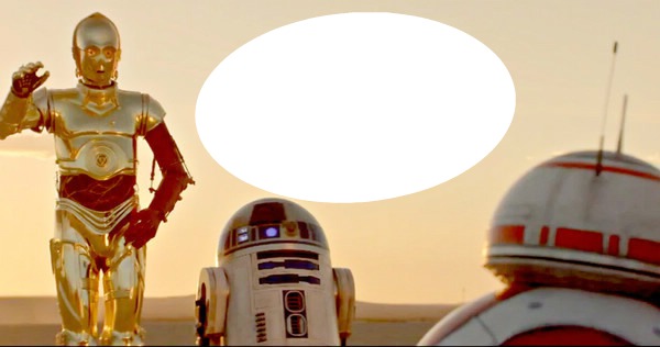Star wars, BB8, R2D2, C3PO Фотомонтажа