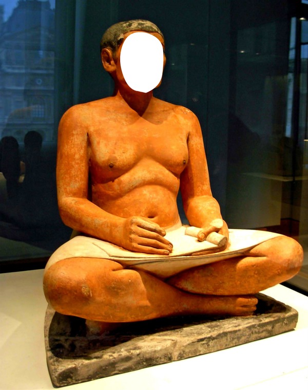 Egypte ancienne -Scribe accroupi Valokuvamontaasi