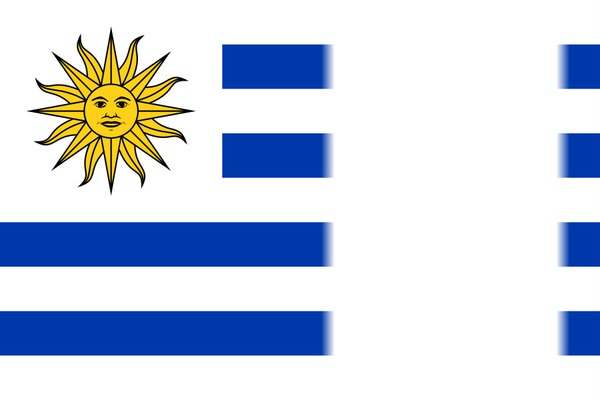 Uruguay flag フォトモンタージュ