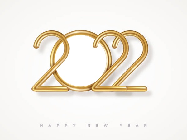 Happy New Year 2022, 1 foto Montage photo